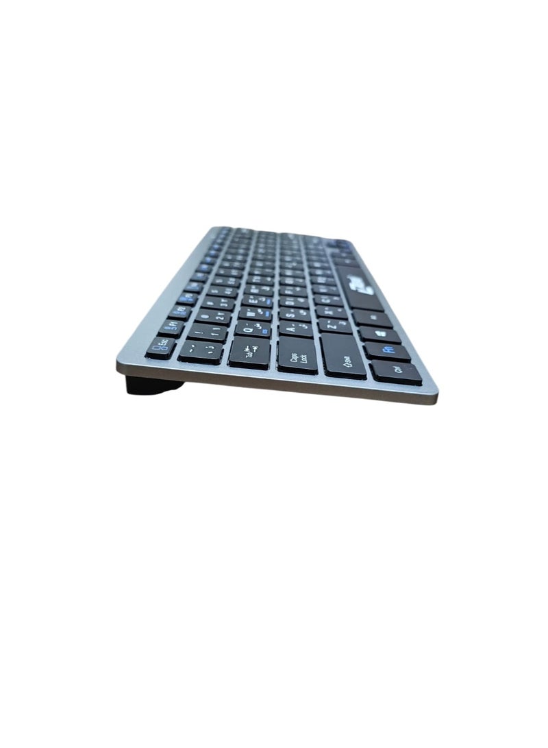 Zero Ultra-Slim Mini Bluetooth Metal Keyboard, Battery Operated (2 Batteries), Elegant and Lightweight for PC, Tablet, and Mobile - Image 2